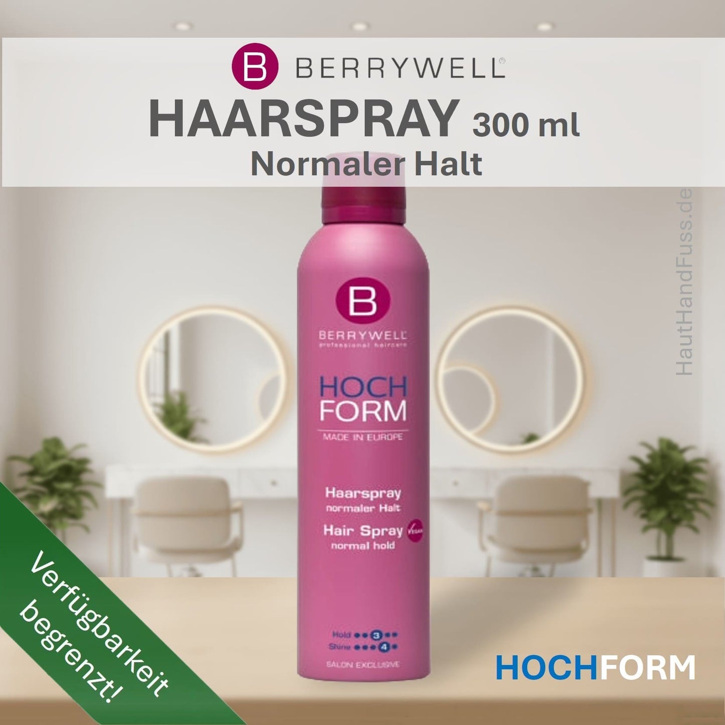 Berrywell Hochform "Haarspray, normaler Halt" - 300 ml bei HautHandFuss.de