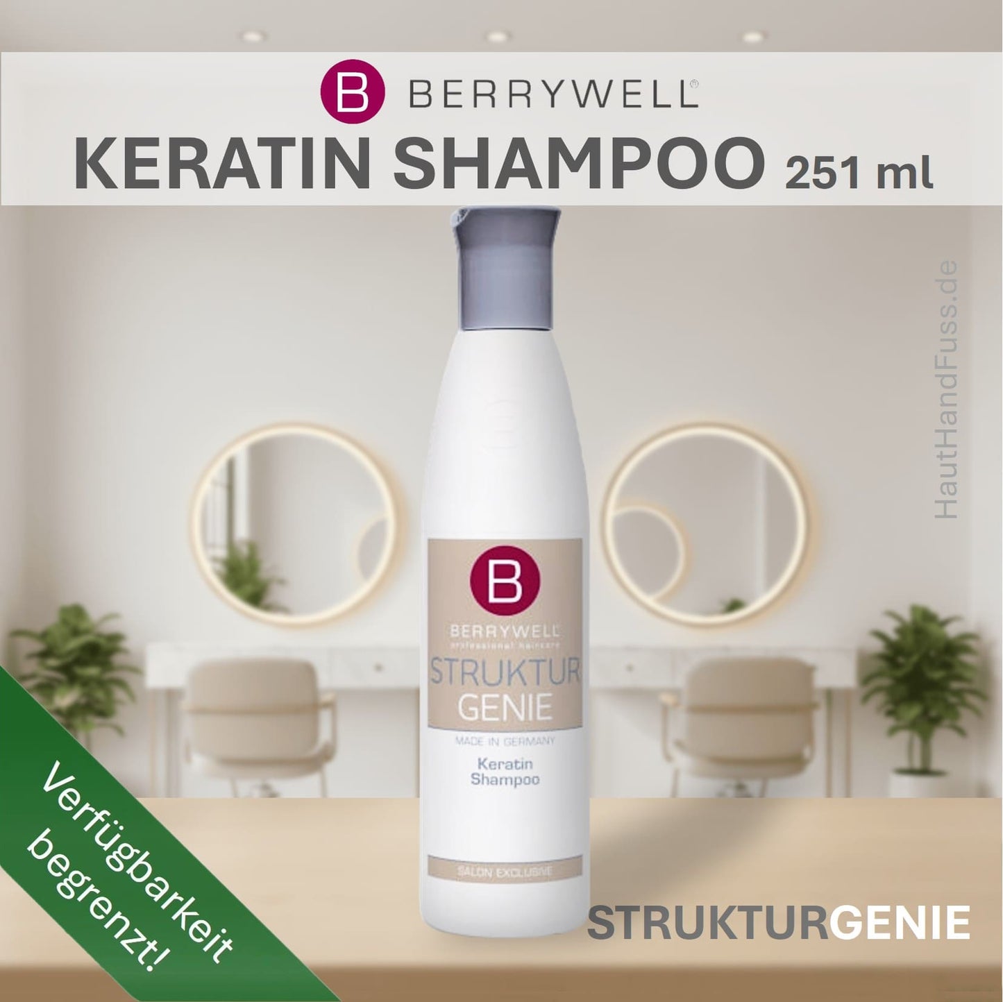 Berrywell StrukturGenie Keratin Shampoo 251 ml bei HautHandFuss.de