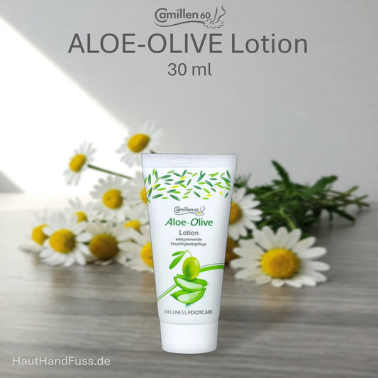 Camillen 60 Aloe Olive Lotion 30 ml Fuß-Wellness für gestresste Füße bei HautHandFuss.de