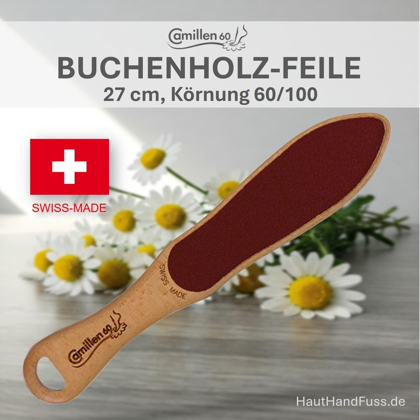 Camillen 60 Buchenholz-Hornhautfeile 60/100 bei HautHandFuss.de