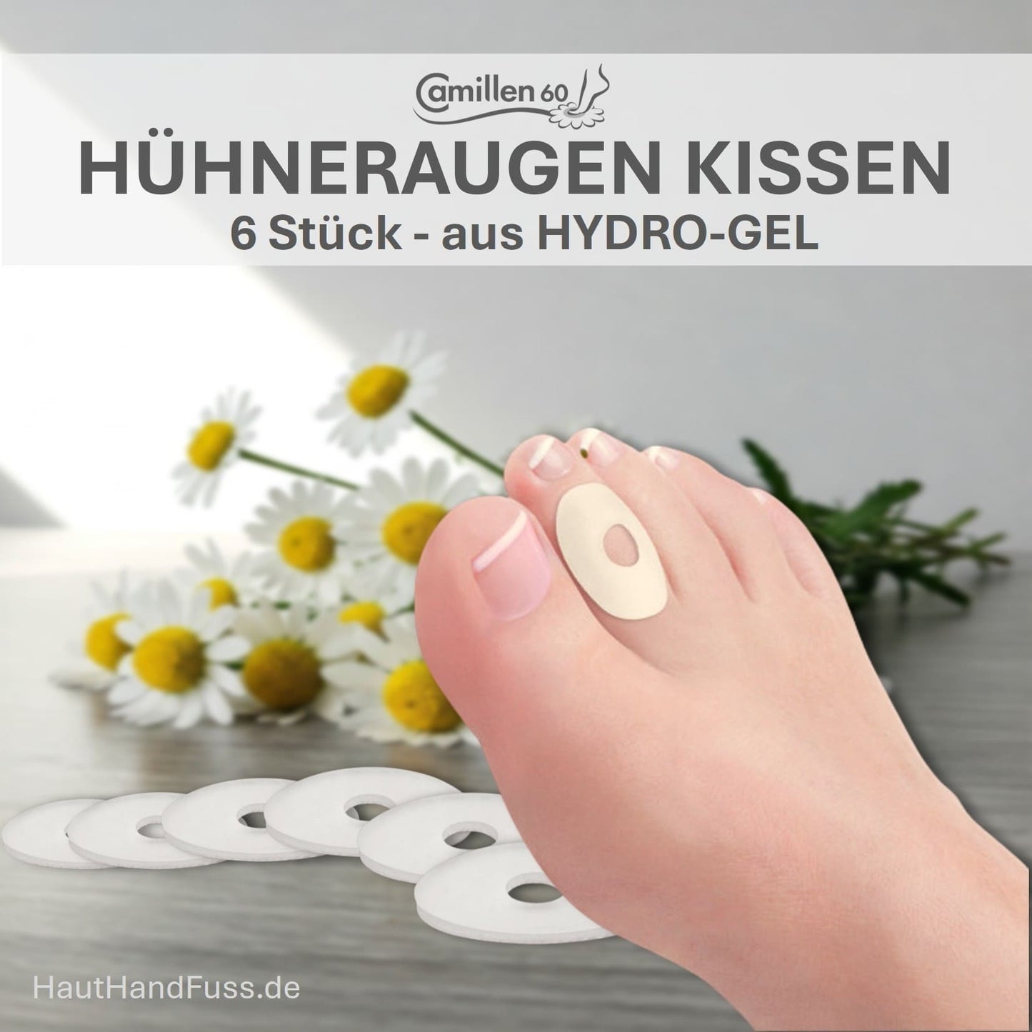 Camillen 60 Hydro-Gel Hühneraugen-Kissen - 6 Stück bei HautHandFuss.de