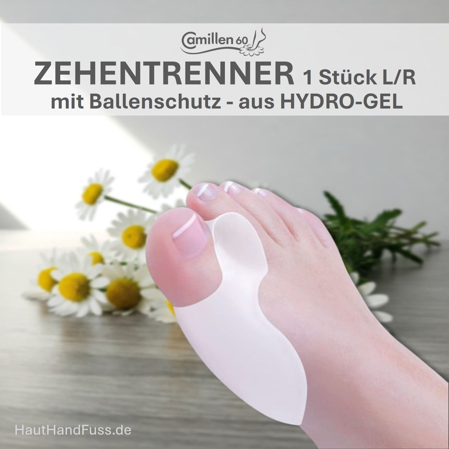 Camillen 60 Hydro-Gel Zehentrenner mit Ballenschutz bei HautHandFuss.de