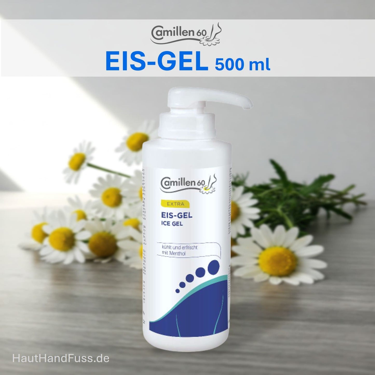 Camillen 60 Eis Gel 500 ml für maximale Fußrrfrischung bei HautHandFuss.de