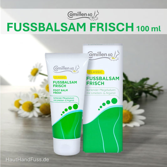 Camillen 60 Fußbalsam Frisch 100 ml mit Limetten- und Arganöl bei HautHandFuss.de