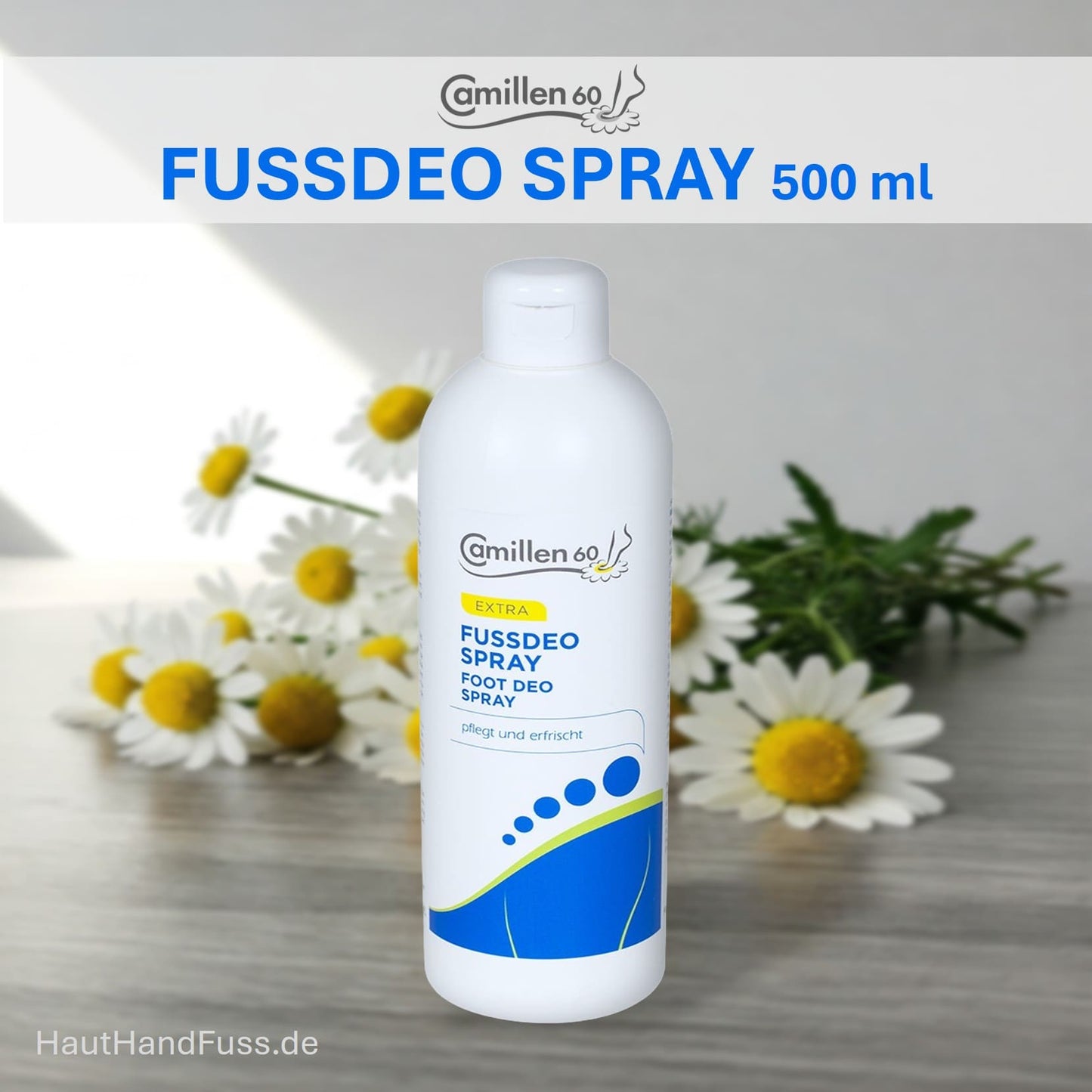 Camillen 60 Fußdeo Spray 500 ml gegen Fußgeruch bei HautHandFuss.de