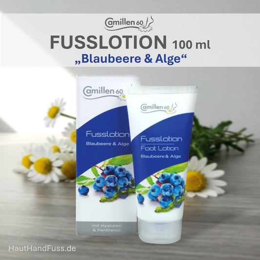 Camillen 60 fruchtige Fußlotion Blaubeere & Alge 100 ml mit Hyaluron bei HautHandFuss.de