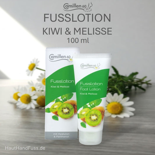 Camillen 60 fruchtige Fußlotion Kiwi & Melisse 100 ml mit Hyaluron bei HautHandFuss.de