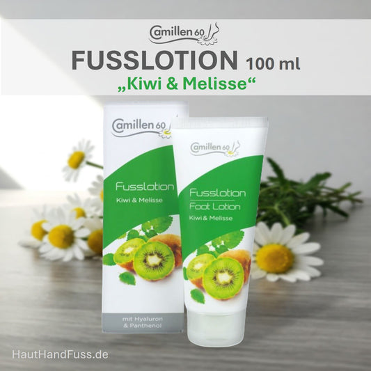 Camillen 60 fruchtige Fußlotion Kiwi & Melisse 100 ml mit Hyaluron bei HautHandFuss.de