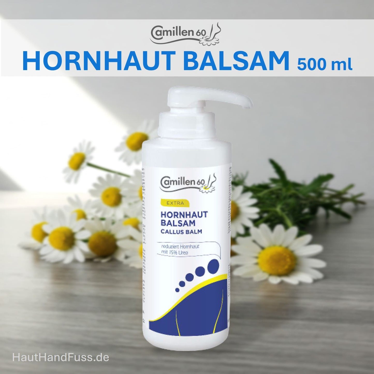 Camillen 60 Hornhaut Balsam 500 ml mit 15% Urea bei HautHandFuss.de