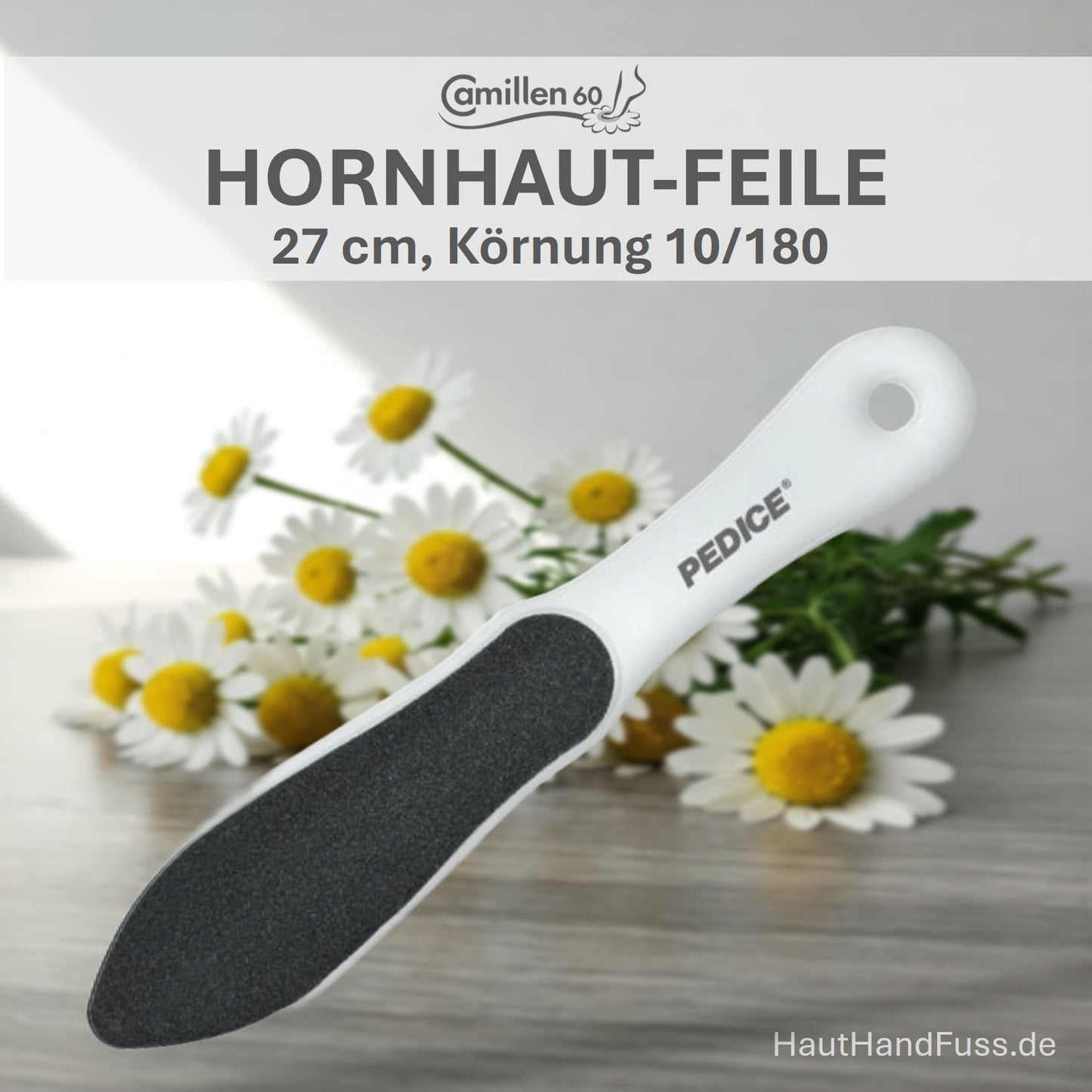 Camillen 60 PEDICE Kunststoff-Hornhautfeile weiß 100/180 bei HautHandFuss.de