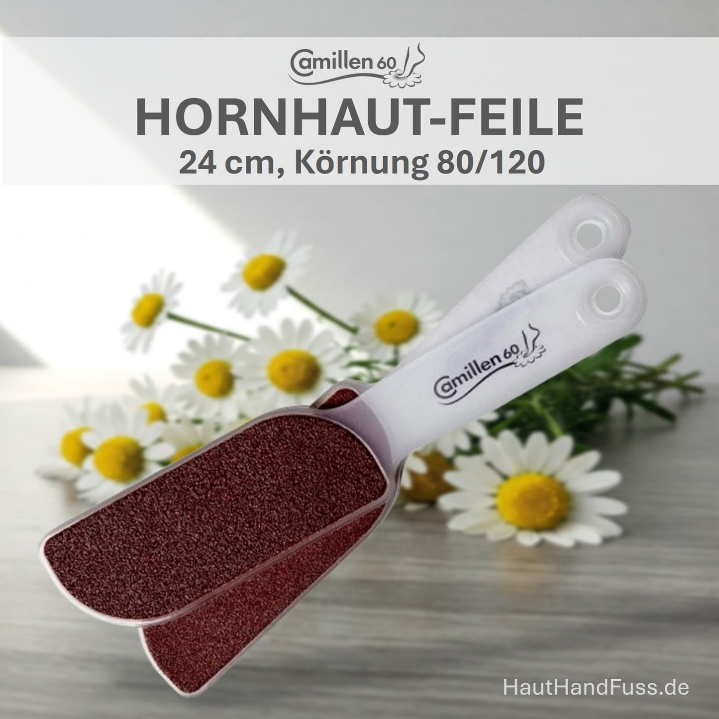 Camillen 60 transparente Hornhautfeile 80/120 bei HautHandFuss.de