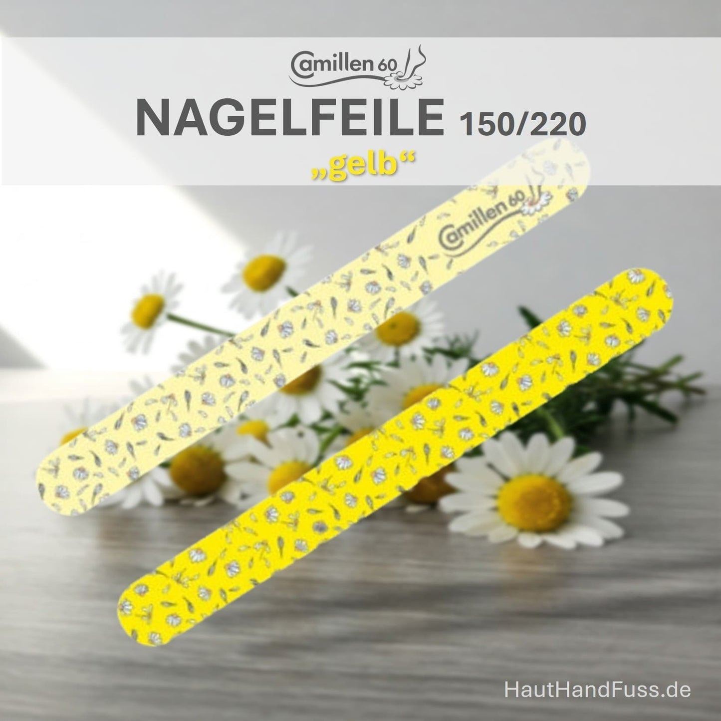 Nagelfeile 150/220 in gelb von Camillen 60 bei HautHandFuss.de