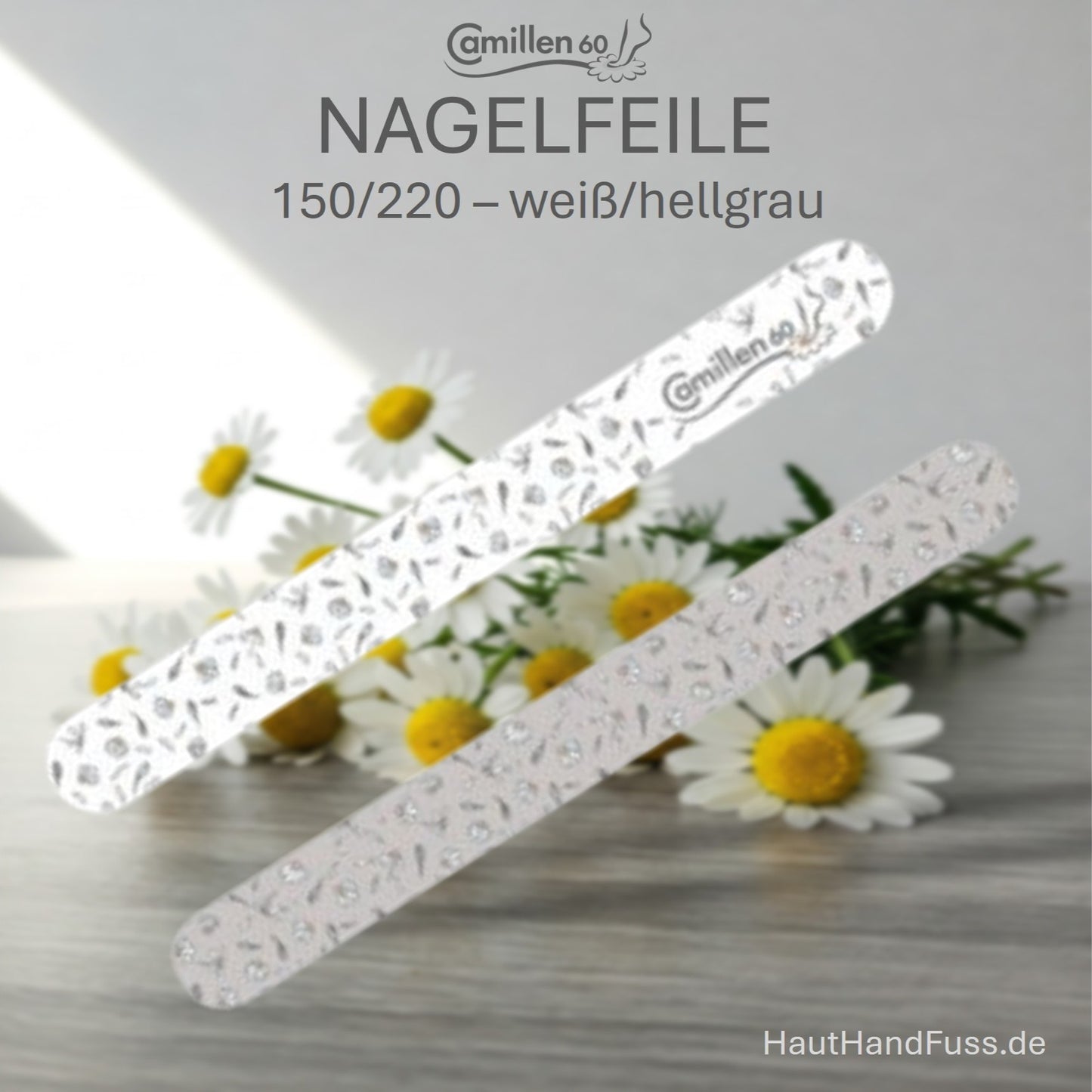 Nagelfeile 150/220 in weiß/hellgrau von Camillen 60 bei HautHandFuss.de