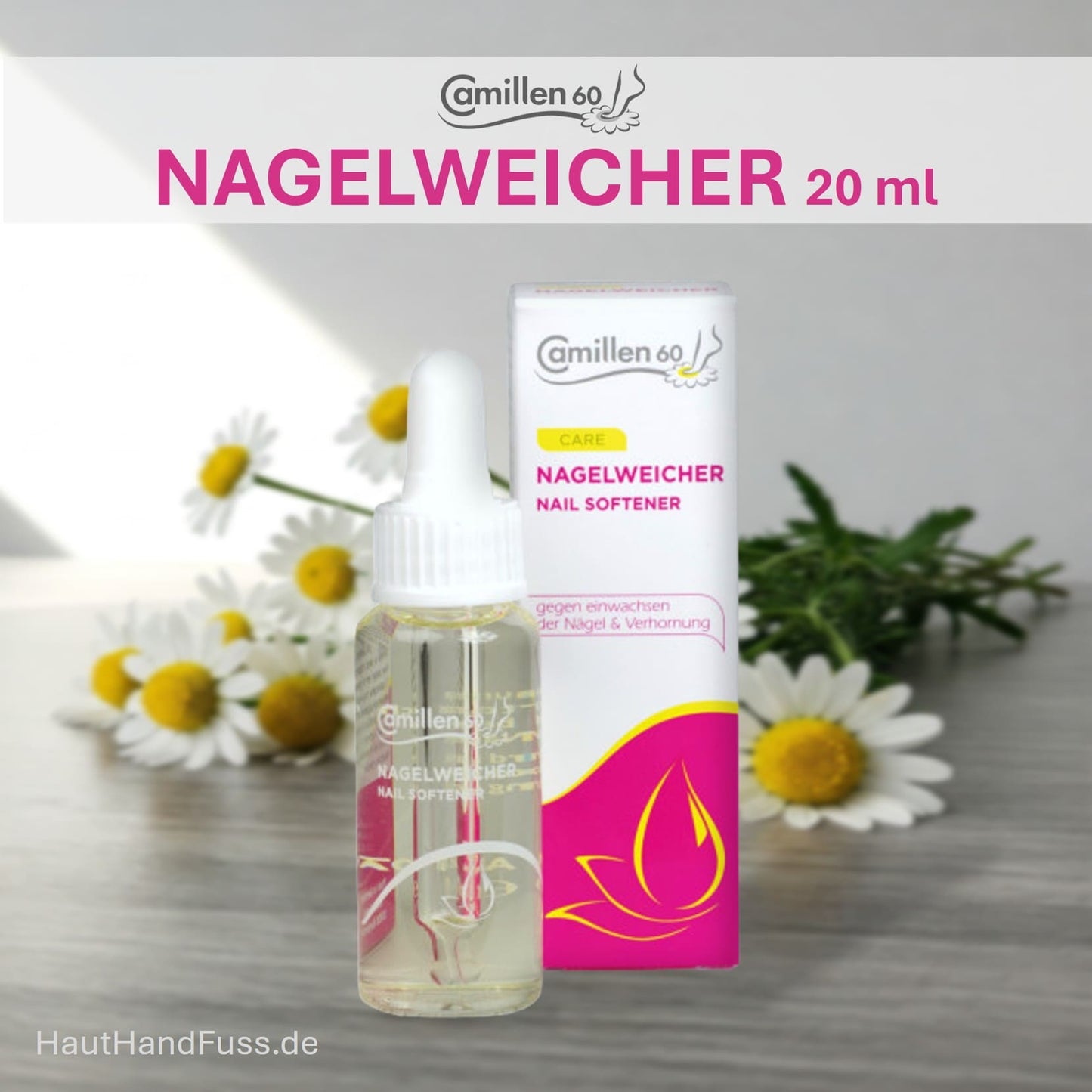 Camillen 60 Nagelweicher 20 ml lindert Beschwerden einwachsender Nägel bei HautHandFuss.de