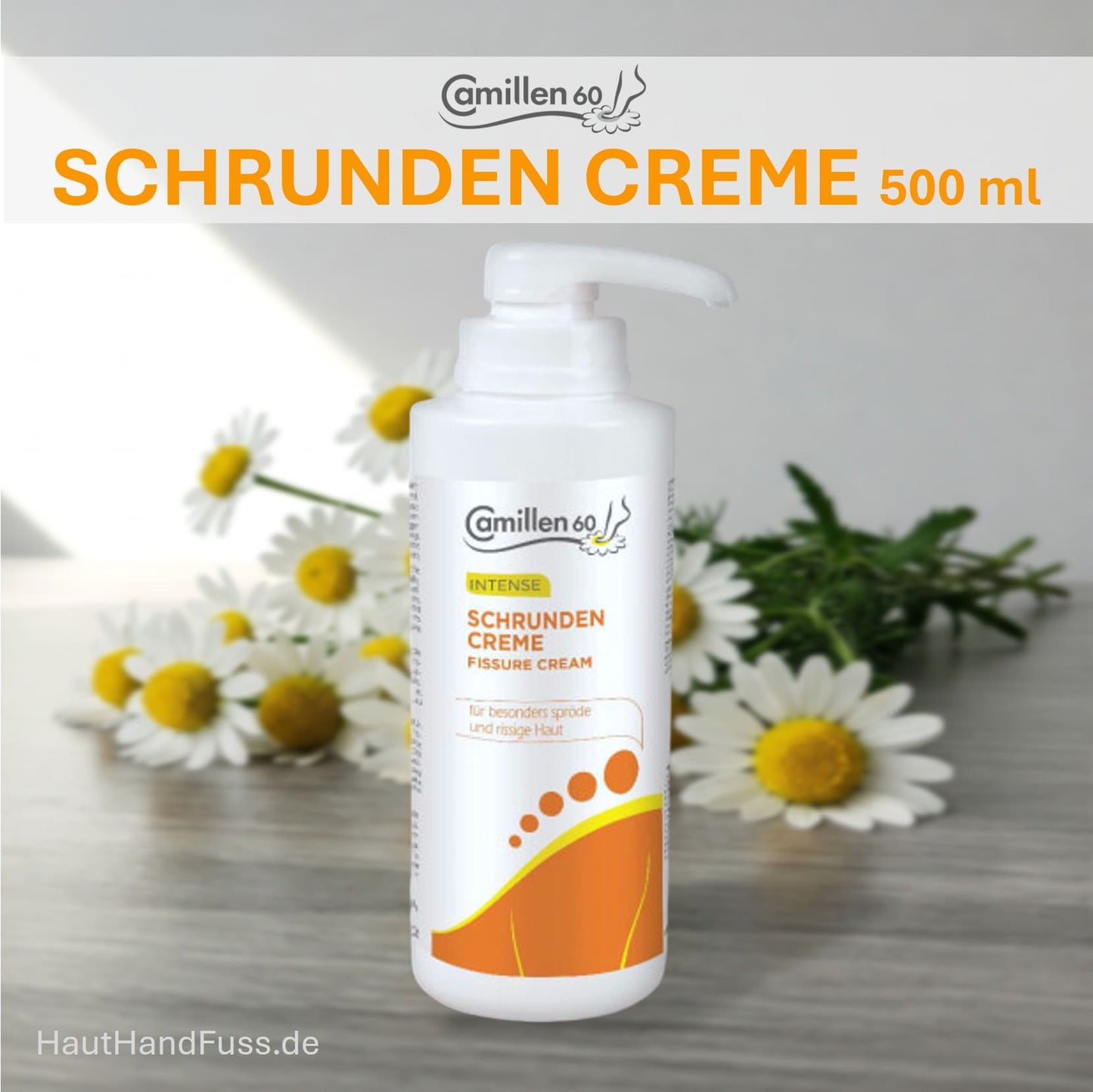 Camillen 60 Schrunden-Creme 500 ml bei Hornhautrissen bei HautHandFuss.de