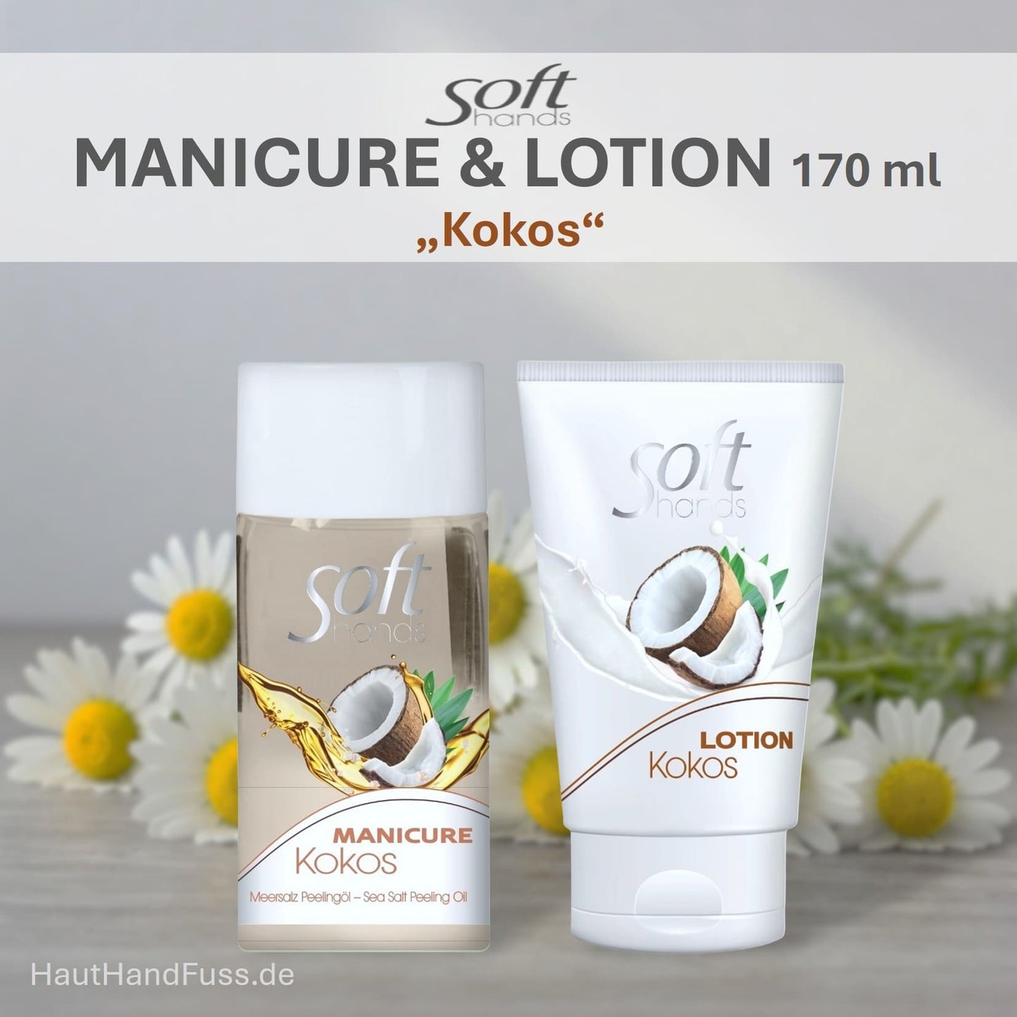 SOFT HANDS Set KOKOS mit 110 ml Manicure-Peeling und 60 ml Lotion bei HautHandFuss.de