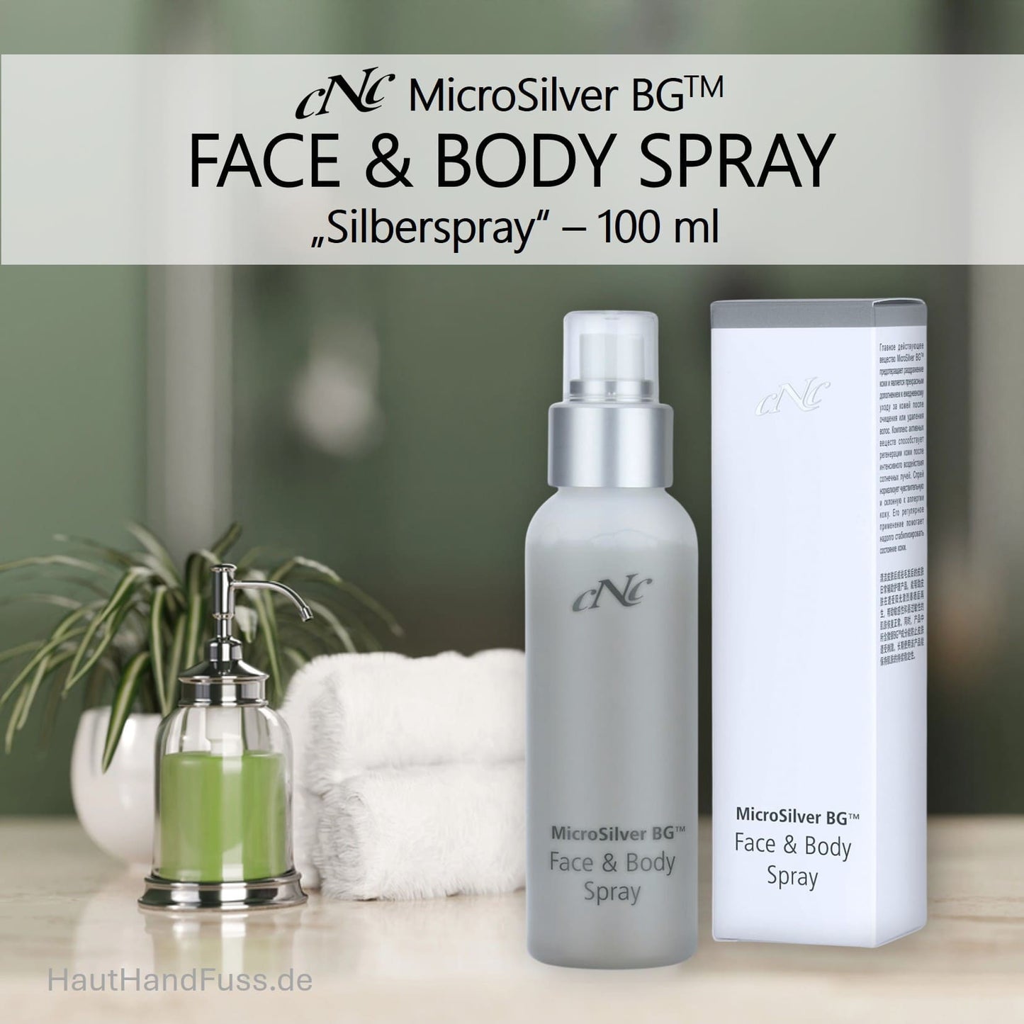 CNC Face & Body Spray 100 ml (Silberspray) bei Hautirritationen bei HautHandFuss.de