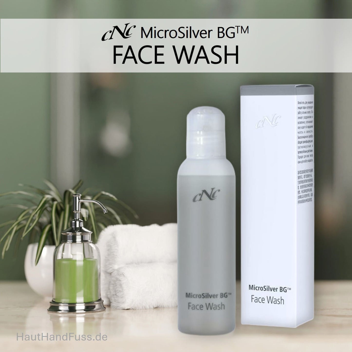 CNC MicroSilver Face Wash mildes antibakterielles Gesichtsreinigungsgel bei HautHandFuss.de