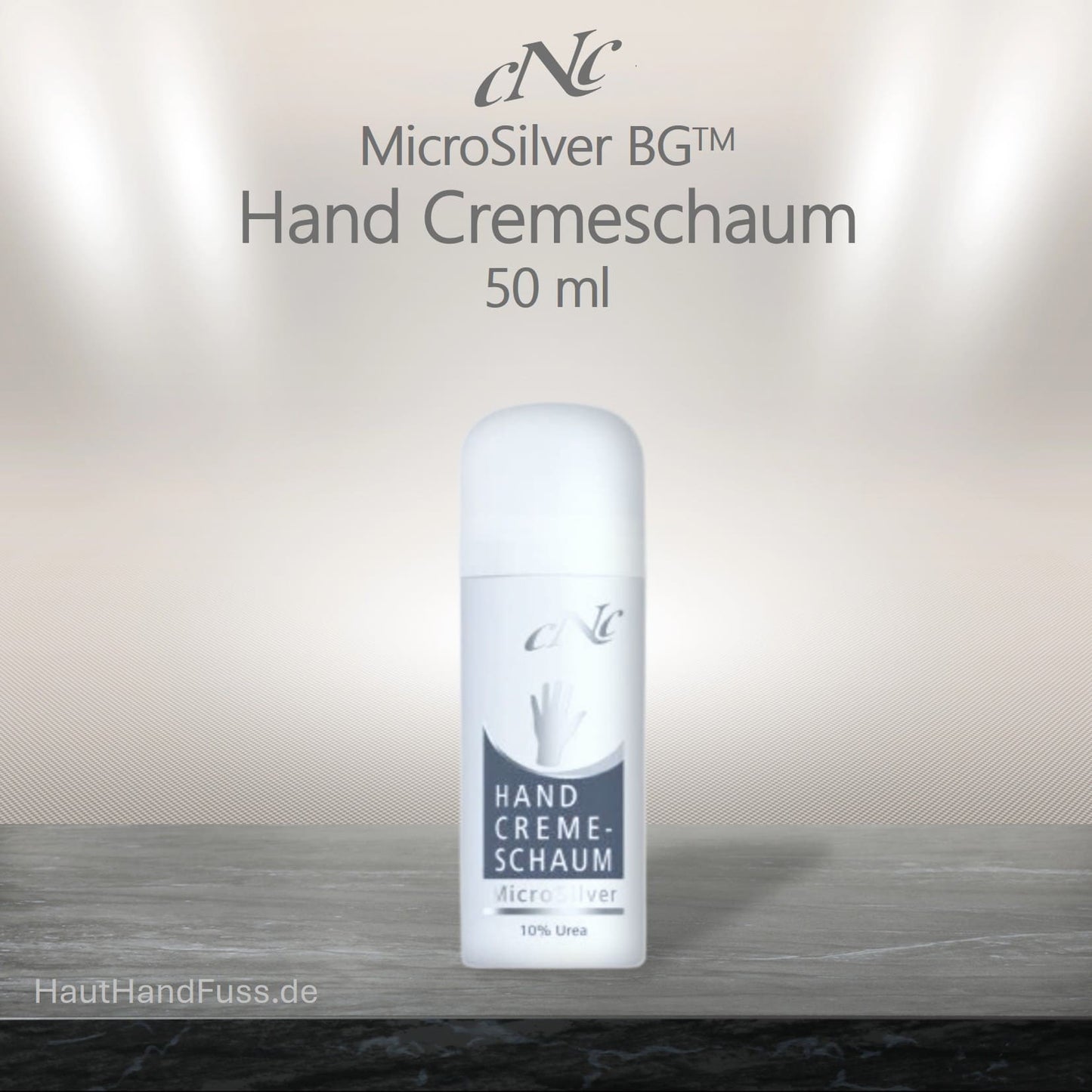 CNC MicroSilver Hand Cremeschaum mit 10% Urea bei HautHandFuss.de