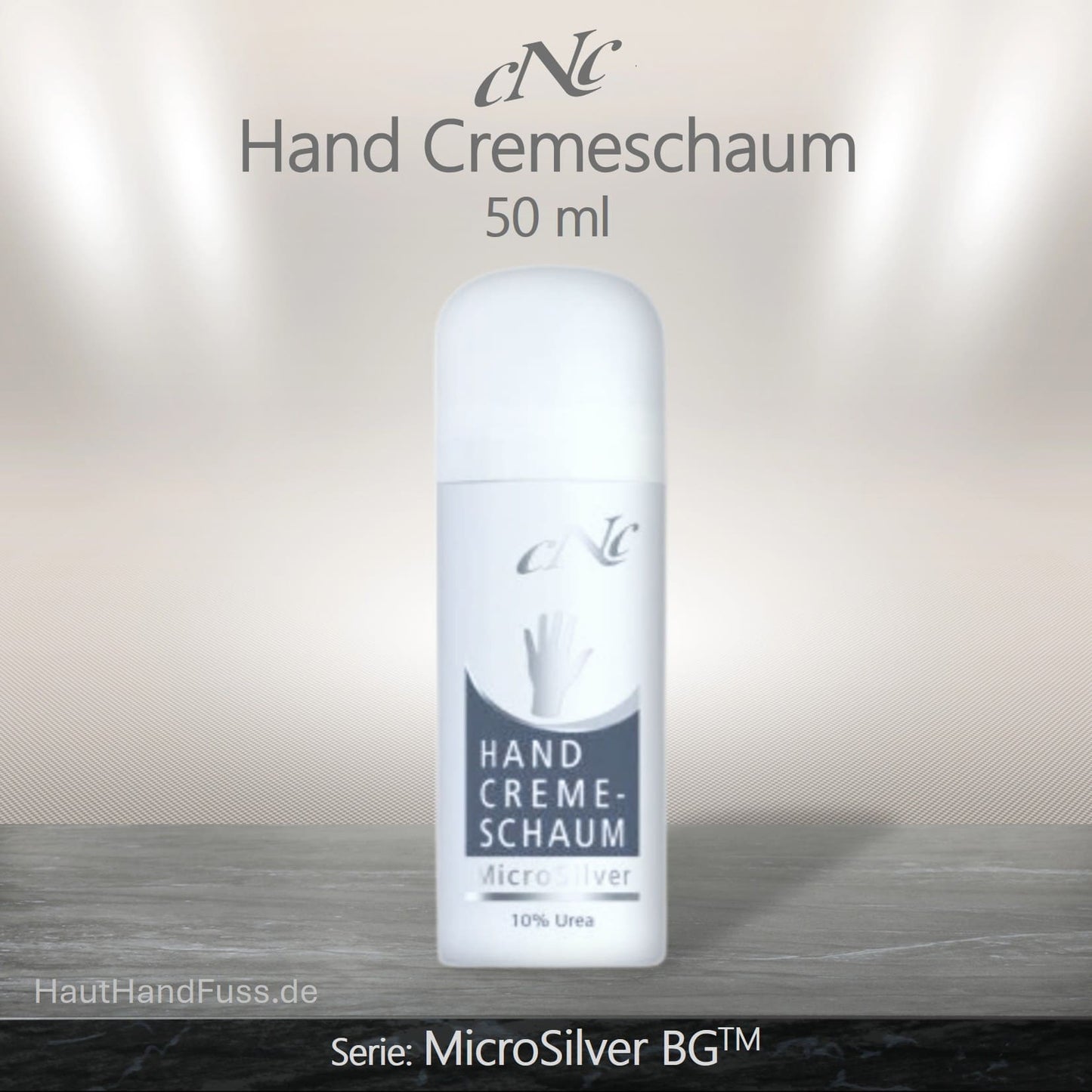 CNC MicroSilver Hand Cremeschaum mit 10% Urea bei HautHandFuss.de