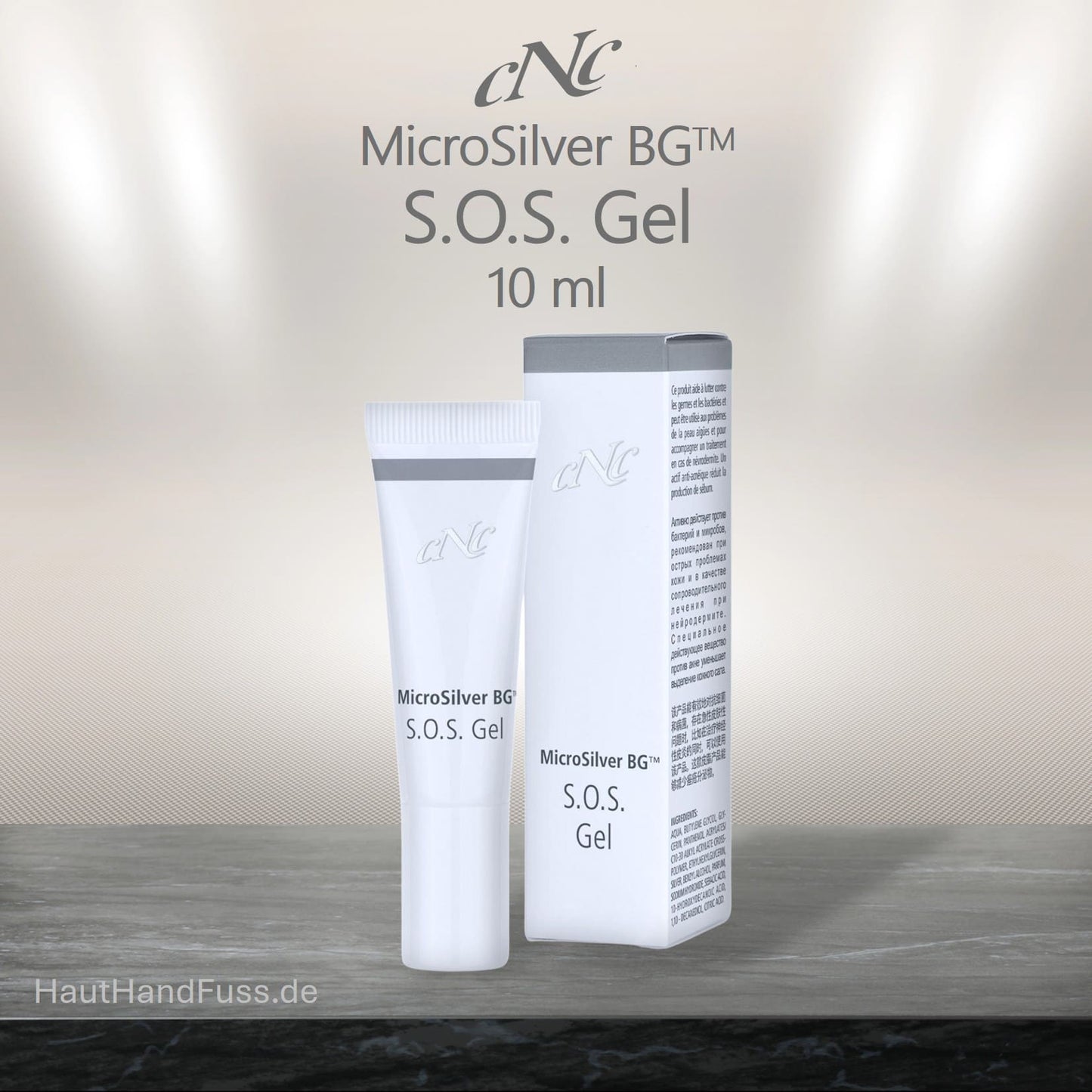 CNC MicroSilver SOS-Gel 10 ml Soforthilfe bei Hautreaktionen bei HautHandFuss.de