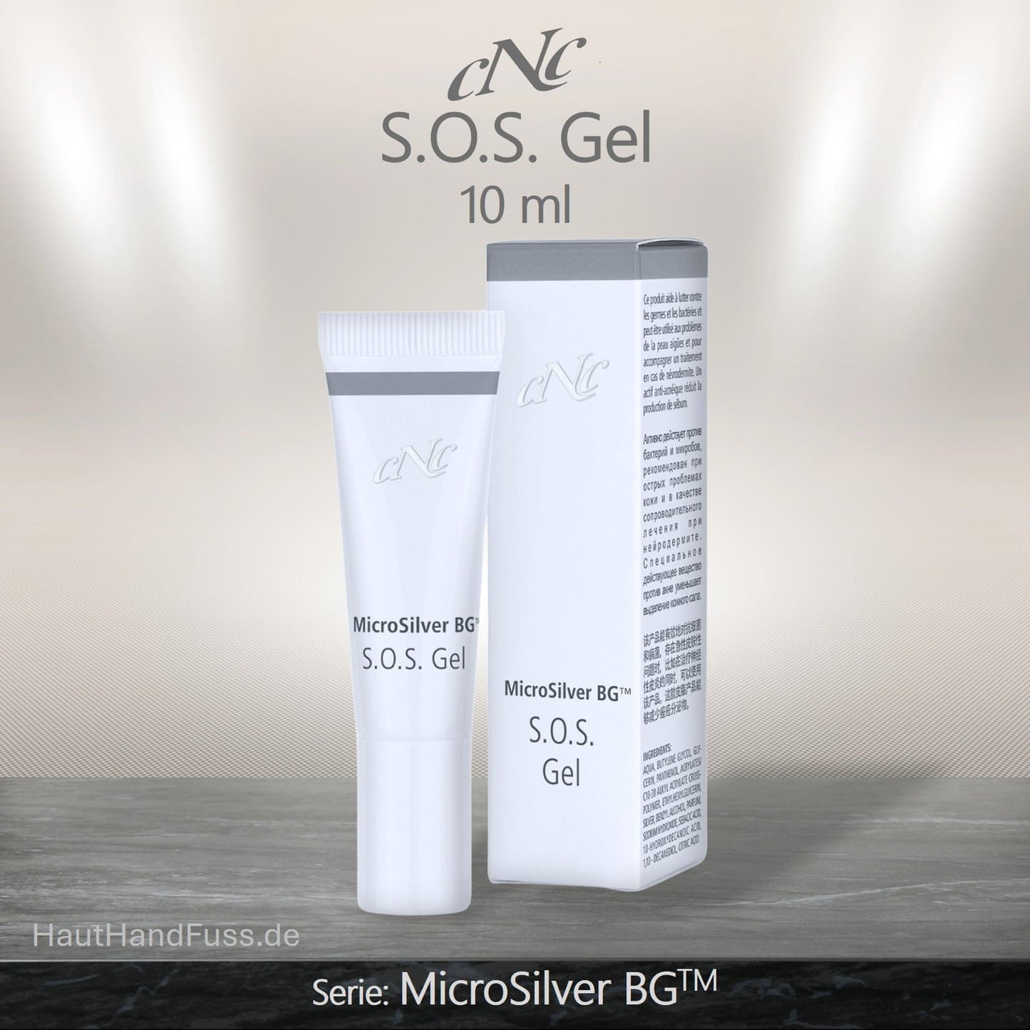 CNC MicroSilver SOS-Gel 10 ml Soforthilfe bei Hautreaktionen bei HautHandFuss.de