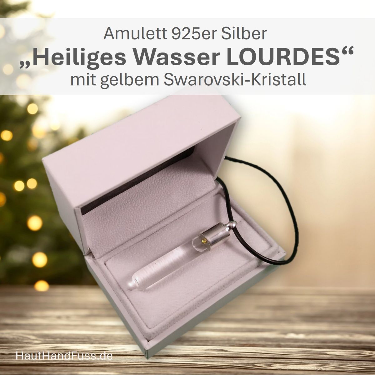 Amulett HEILIGES WASSER aus LOURDES bei HautHandFuss.de