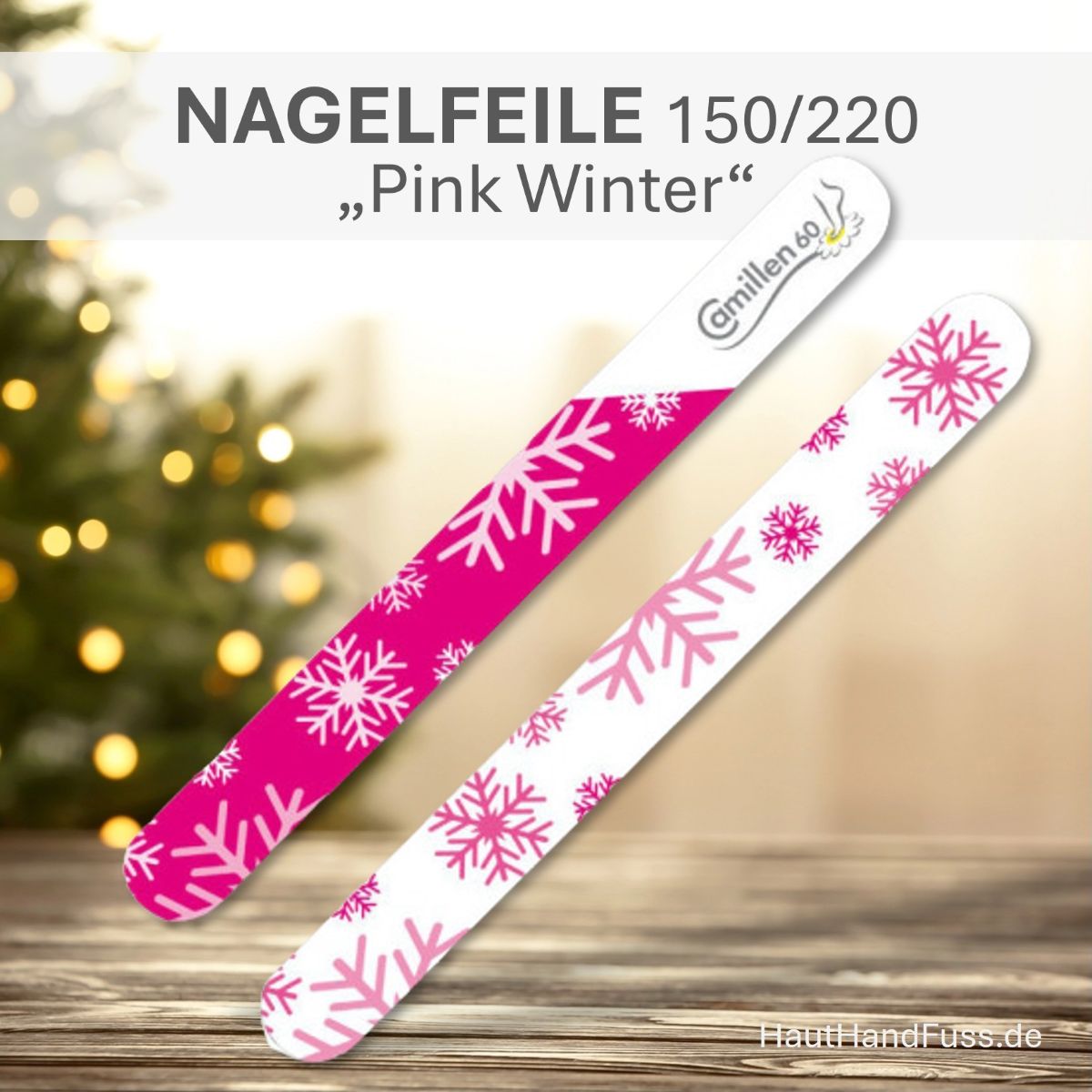 Camillen 60 Weihnachts-Nagelfeile PINK WINTER bei HautHandFuss.de