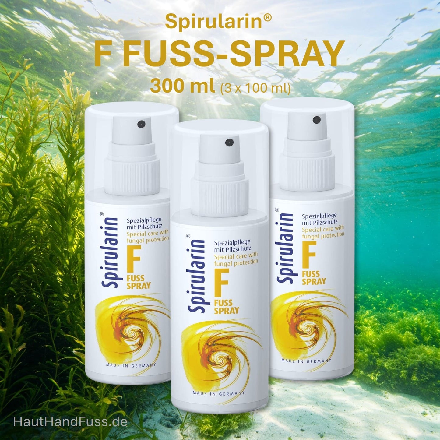 Spirularin F Fußspray bei Fußpilz und Schwitzfüßen 300 ml