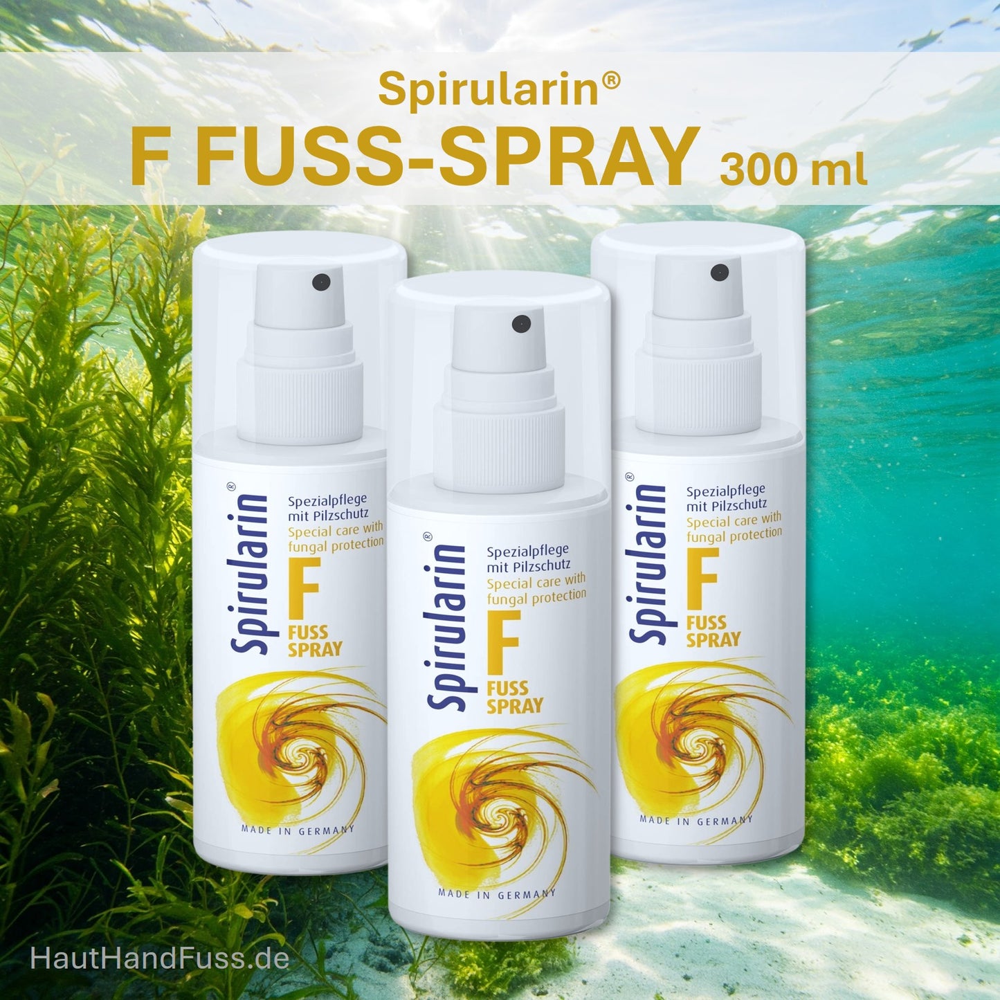 Spirularin F Fußspray bei Fußpilz und Schwitzfüßen 300 ml