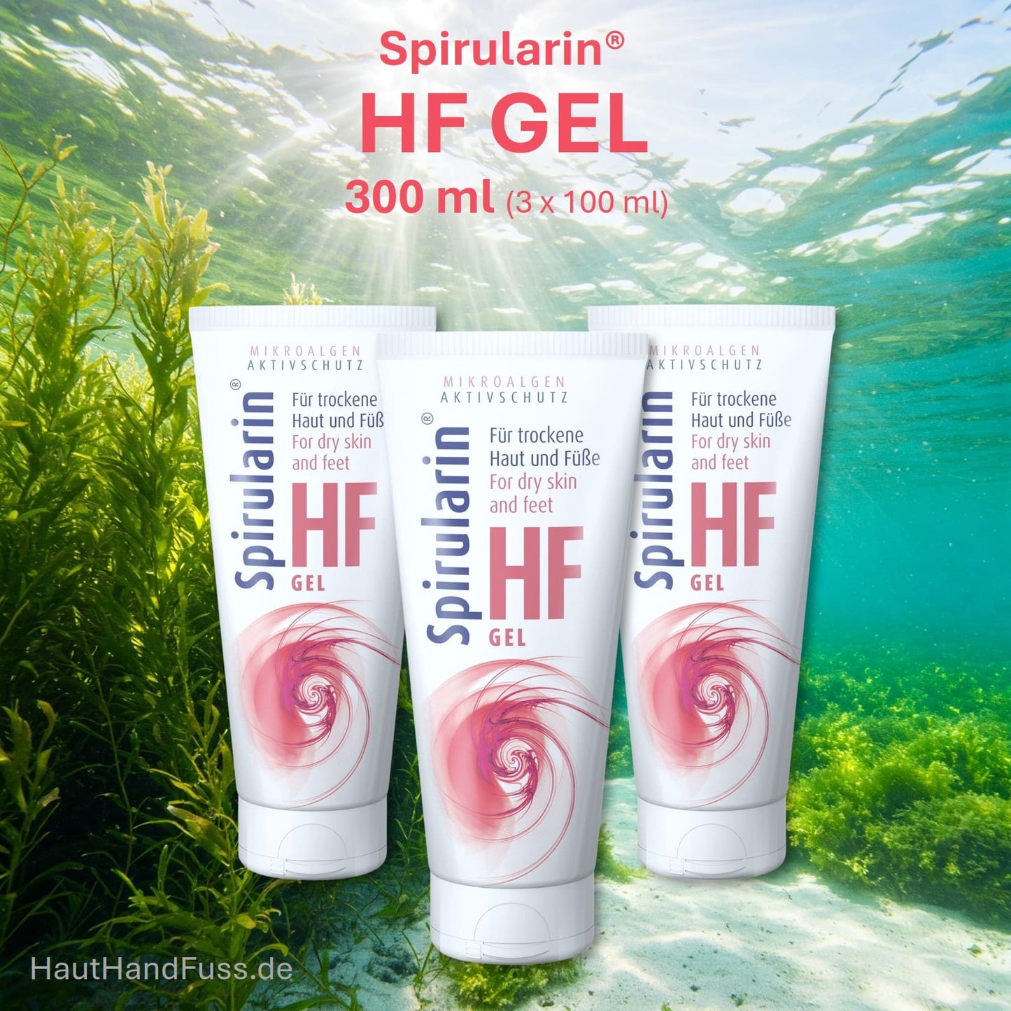 Spirularin HF GEL 300 ml erfrischende Hautpflege mit Tiefenwirkung bei hauthandfuss.de
