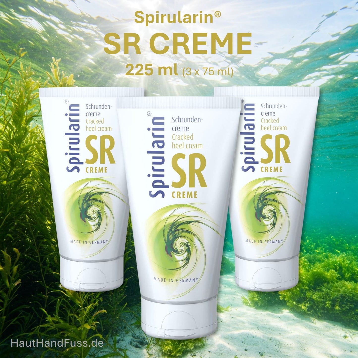 Spirularin SR Creme 225 ml extremer Hornhaut und rissigen Fersen bei hauthandfuss.de