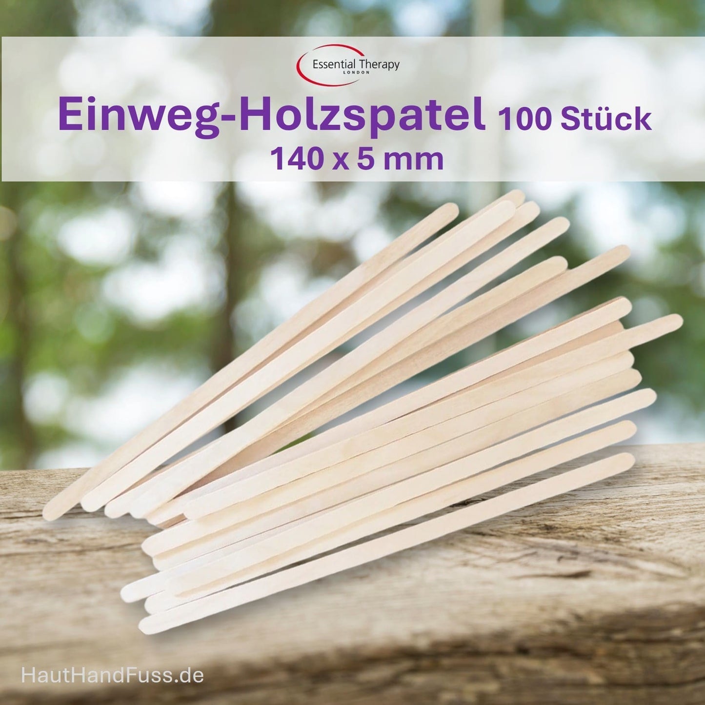Holzspatel für Sugaring oder Waxing 100 Stück 140x5 mm bei HautHandFuss.de