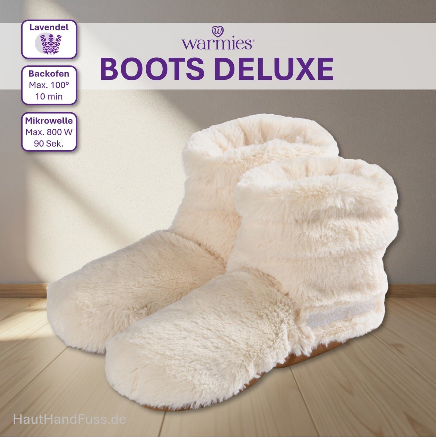 Warmies® Wärmeschuhe Slippies Boots deluxe bei HandHautFuss.de