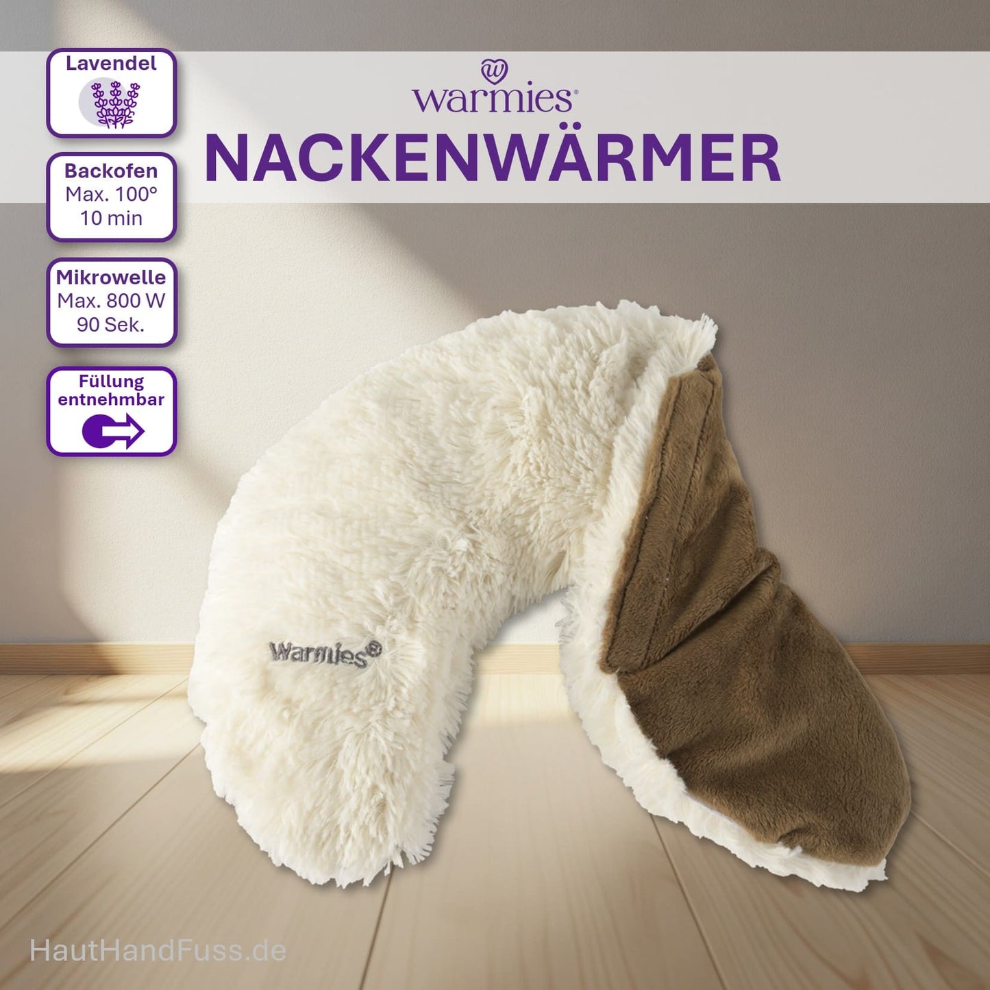 Warmies® Wärmeprodukt Nackenwärmer beige bei HandHautFuss.de