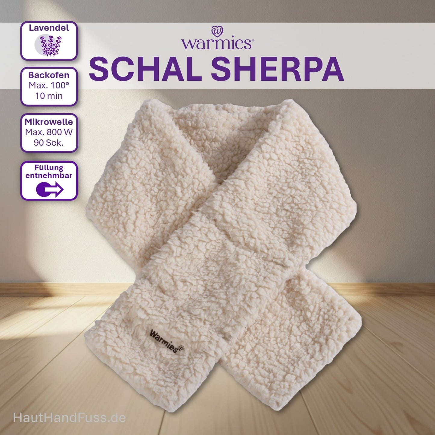 Warmies® Wärmeprodukt SchalSherpa bei HandHautFuss.de