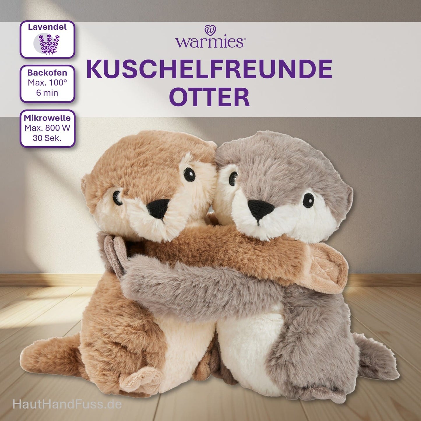 Warmies® Wärmestofftier Kuschelfreunde Otter zum Kuscheln bei HandHautFuss.de
