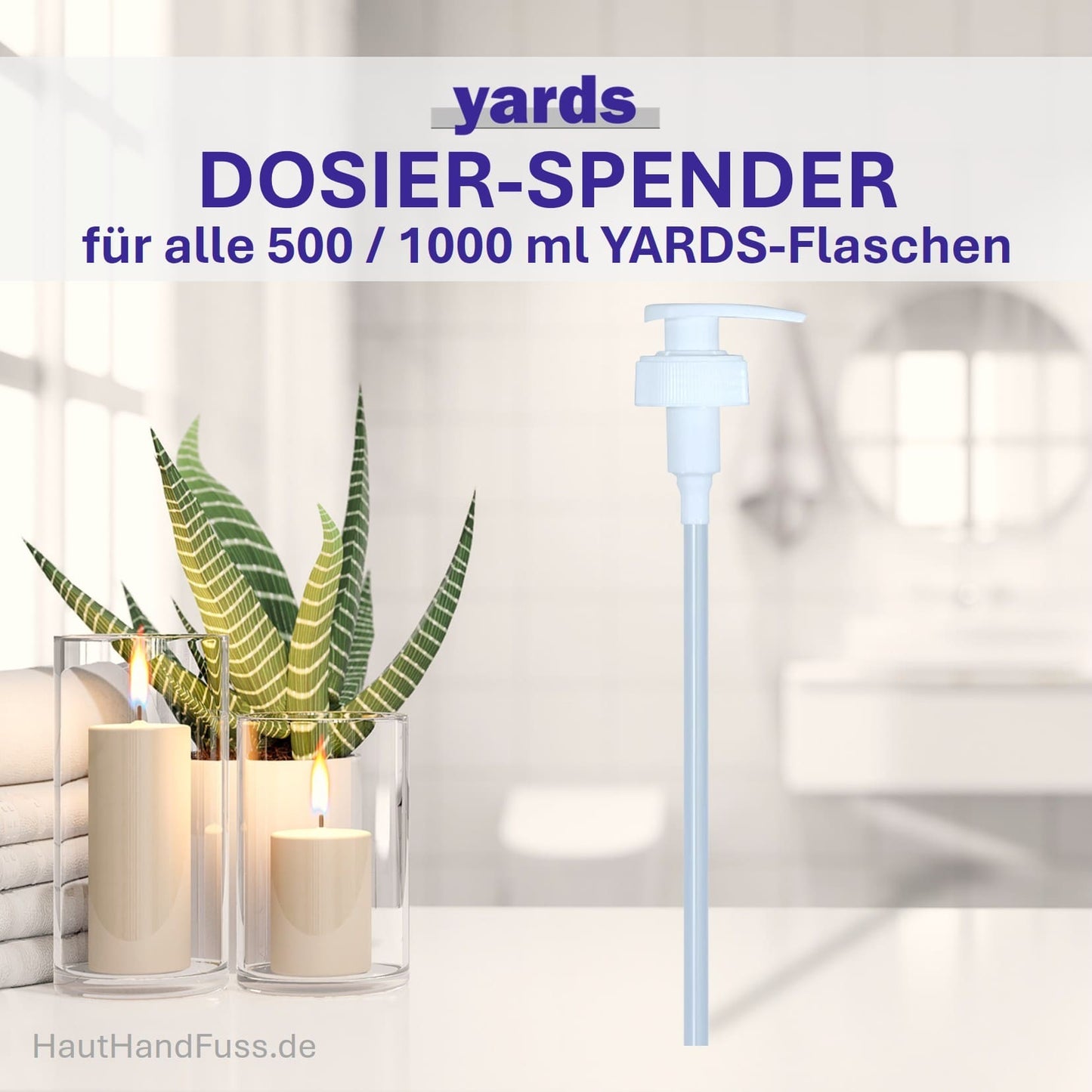 YARDS Dosierspender Pumpspender für alle 500/1000 ml Flaschen bei HautHandFuss.de