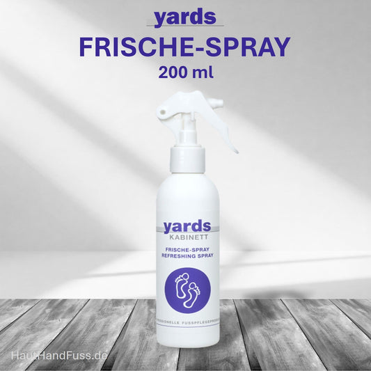 YARDS FRISCHE SPRAY 200 ml Alternative zum Fußbad und Vorbereitung Fußpflege bei HautHandFuss.de