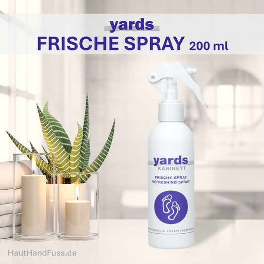 YARDS FRISCHE SPRAY 200 ml Alternative zum Fußbad und Vorbereitung Fußpflege bei HautHandFuss.de