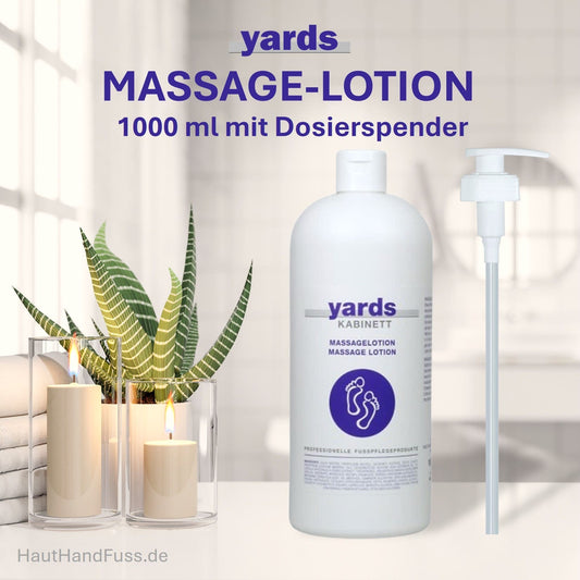 YARDS MASSAGE LOTION 1000 ml mit Dosierspender bei HautHandFuss.de