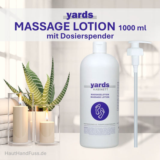 YARDS MASSAGE LOTION 1000 ml mit Dosierspender bei HautHandFuss.de