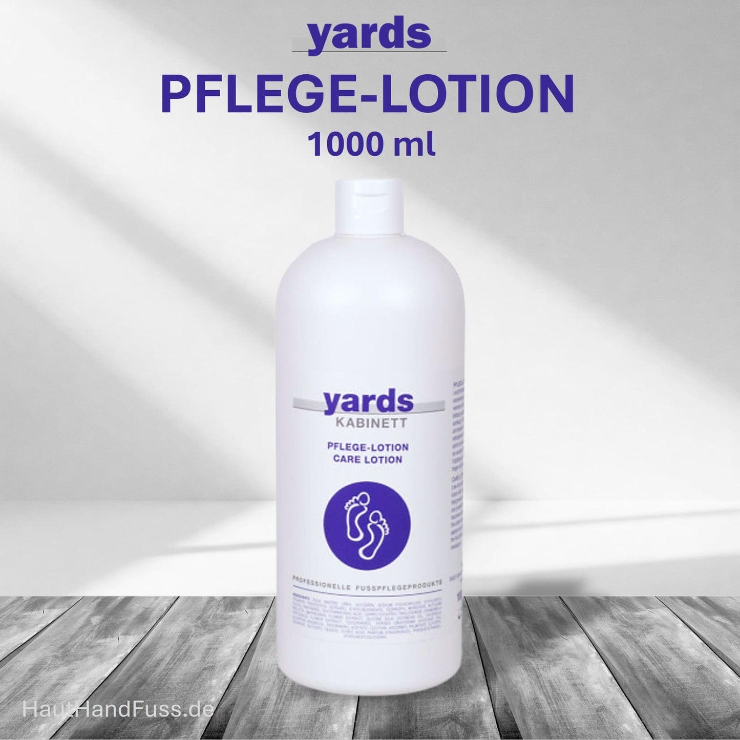 Yards Pflege Lotion 1000 ml für schnell einziehende tägliche Fußpflege bei HautHandFuss.de