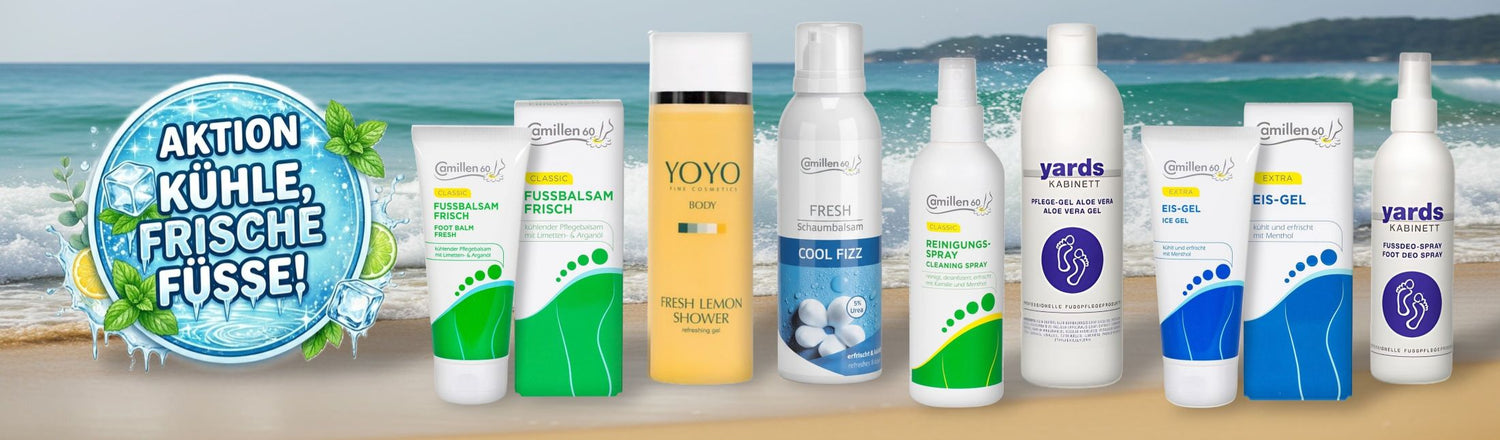 Kühlende Fußpflege für Sommerfüße – Erfrischende Produkte mit Menthol, Kamille und Aloe Vera für heiße Tage