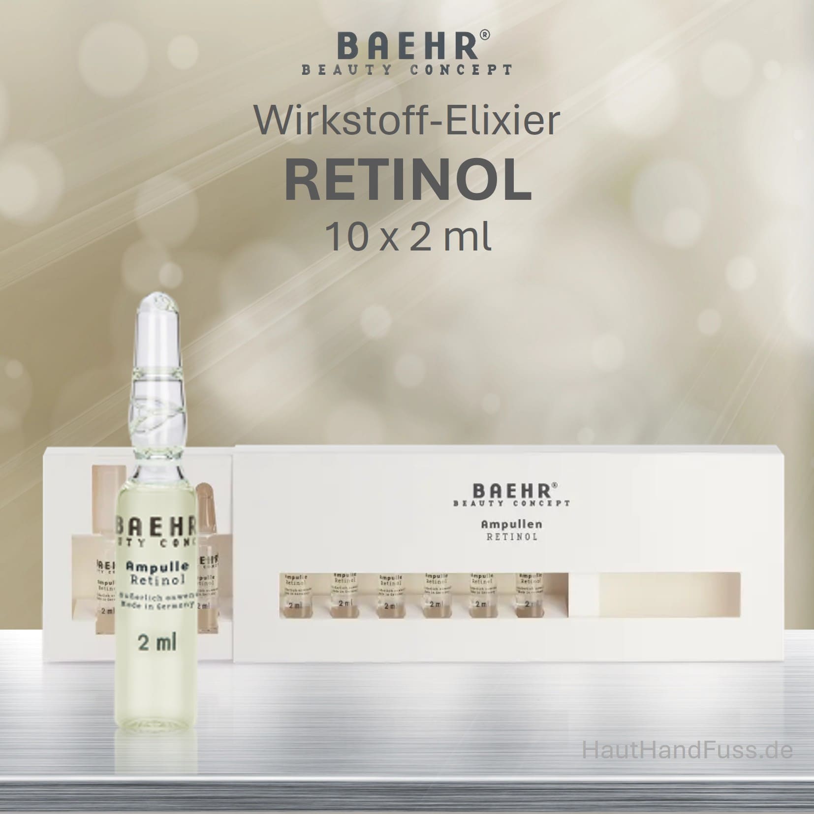 BAEHR Wirkstoff Ampullen "Retinol" 10 x 2 ml bei HautHandFuss.de