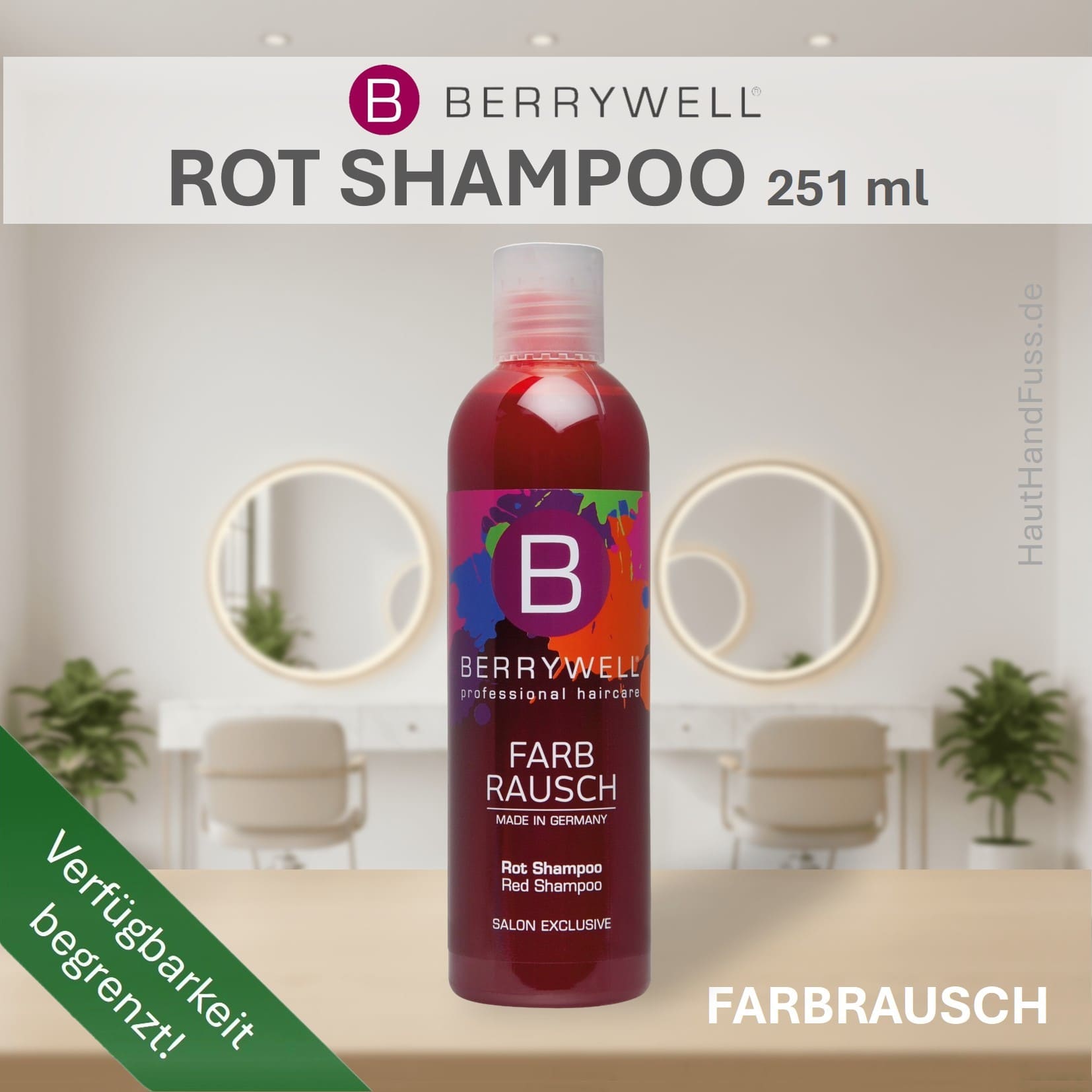 Berrywell Farbrausch Shampoo rot 251 ml bei HautHandFuss.de