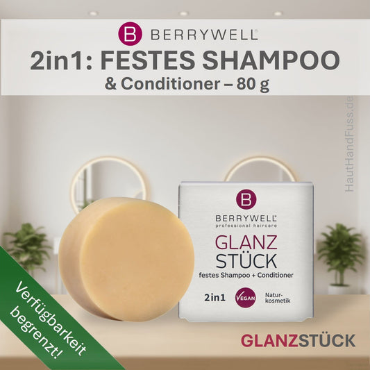 Berrywell Glanzstück "2in1 Festes Shampoo & Conditioner" - 80 g bei HautHandFuss.de
