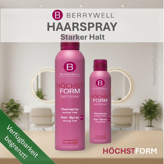Berrywell Höchstform "Haarspray, starker Halt" bei HautHandFuss.de