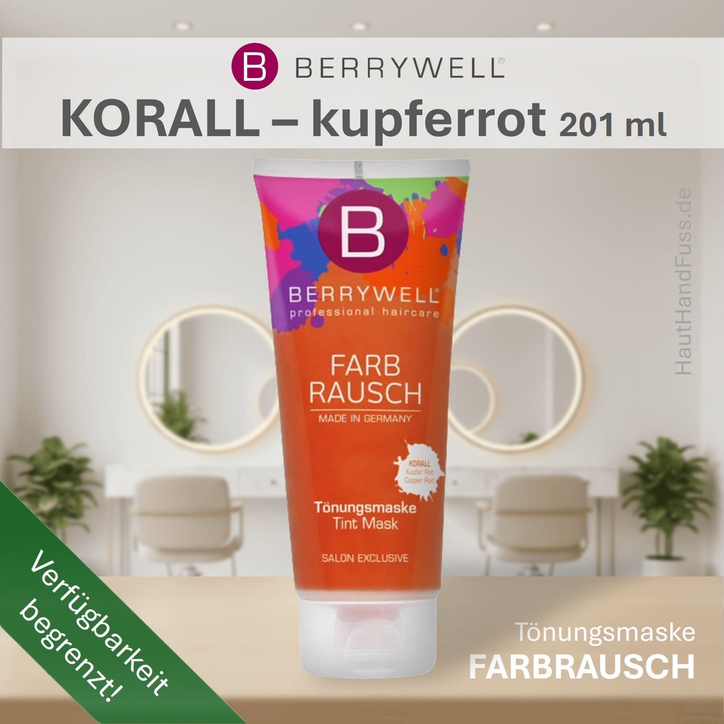 Berrywell Farbrausch "Korall" kupferrot bei HautHandFuss.de