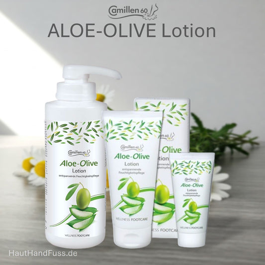 Camillen 60 Aloe Olive Lotion Fuß-Wellness für gestresste Füße bei HautHandFuss.de